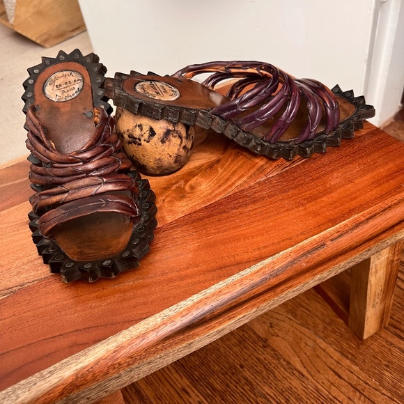 Joseph Debach Made in Italy Artisanal Leather Sandals - RARE - ONE OF A KIND - Picture 2 of 7